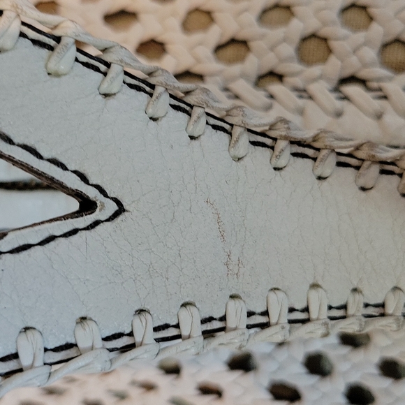 Cole Haan Off White Pebbled Leather Hobo Purse - Picture 7 of 11